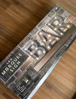 Metal LED Bar Sign in Brand New Condition (pick up Cedar Park)