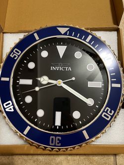 New in Box AUTHENTIC INVICTA Pro Diver Wall Clock 12 Inches