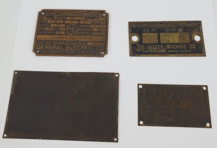 Various Brass Plagues