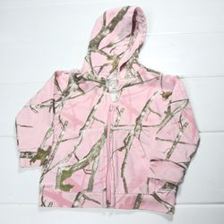 9 Month Bass Pro Shops Pink Realtree Camo Baby Full Zip Cotton Hoodie Jacket 