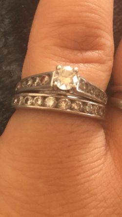 Platinum wedding ring set