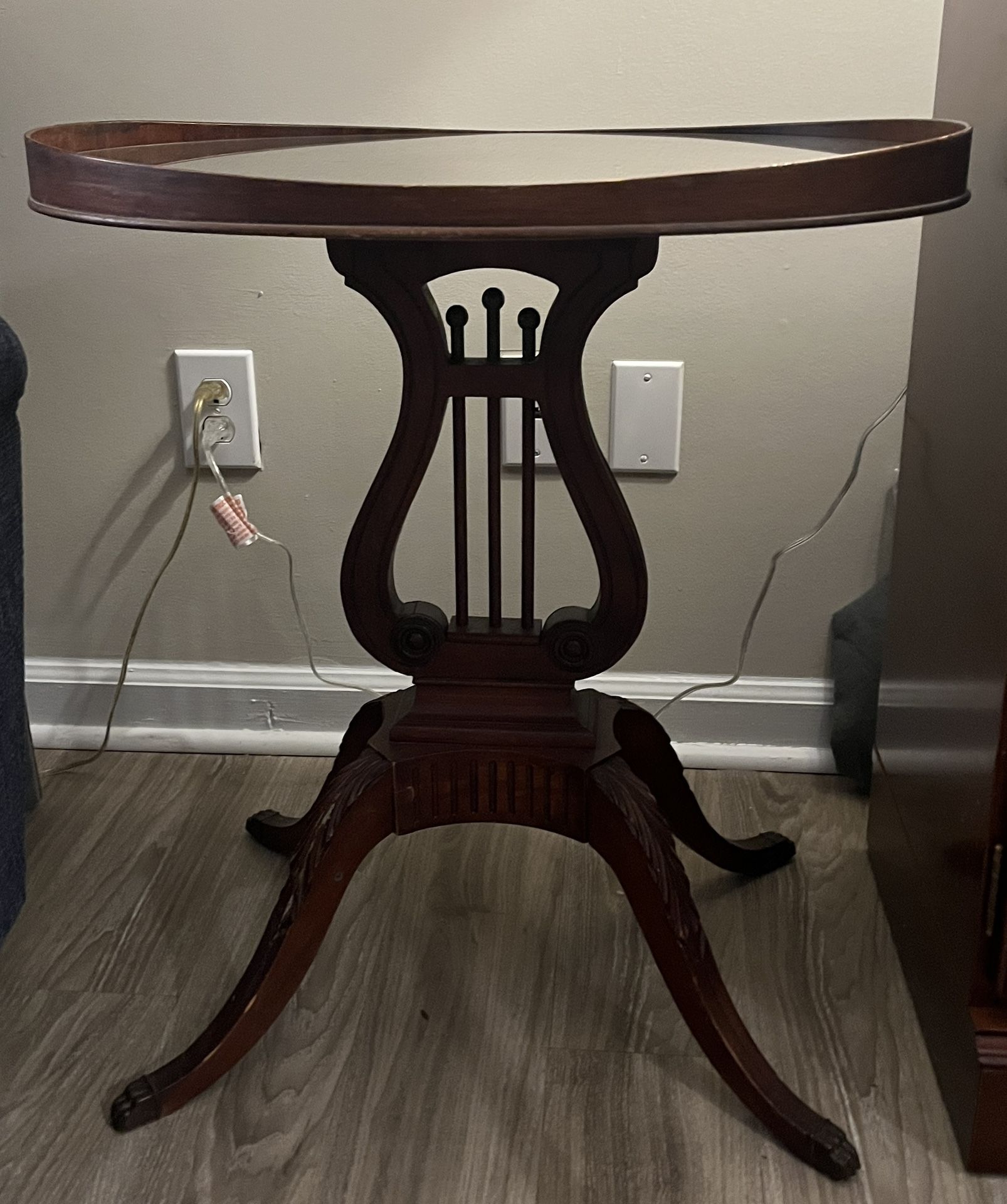 Glass Top End Table