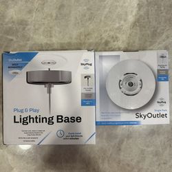 SkyX SkyPlug In brushed nickel- Canopy + Sky outlet Complete kit NEW!