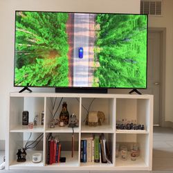 White TV Stand / Storage Console – Excellent Condition