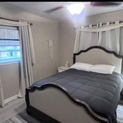 Queen Bed With Queen Mattress.