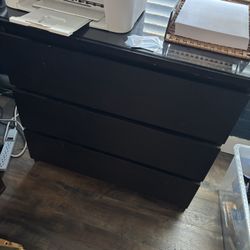 Black Dresser With Glass Top