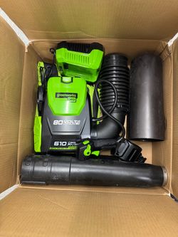 Greenworks 80V (180 MPH / 610 CFM / 75+ Compatible Tools) Cordless Brushless Backpack Blower, 2.5Ah Battery and Rapid Charger Included