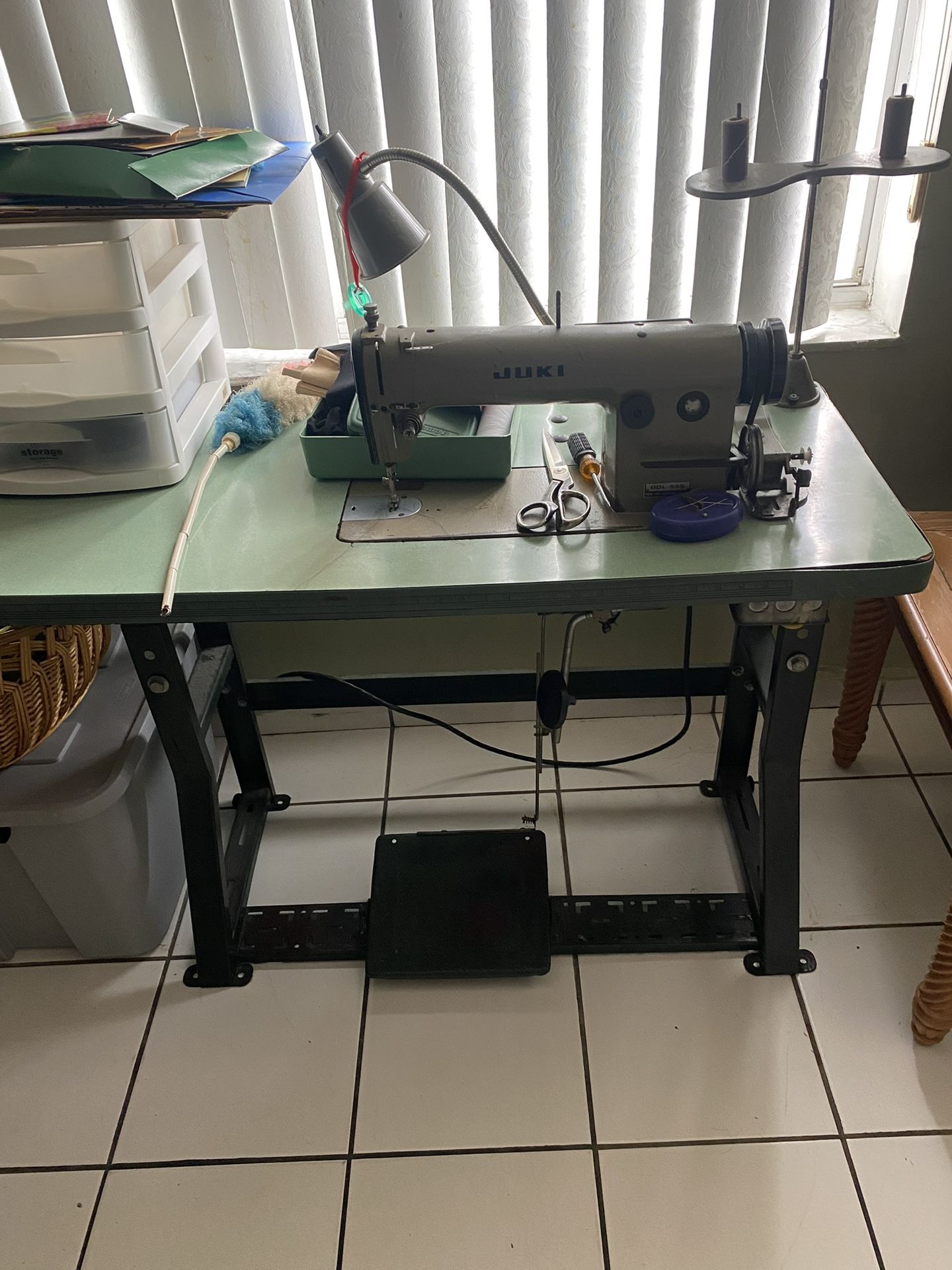 industrial JUKI sewing machine.