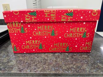 Large Christmas Gift Box with Lid – Holiday Storage / Gift Presentation Box