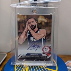 Stephen Curry custom card autographed facsimiles