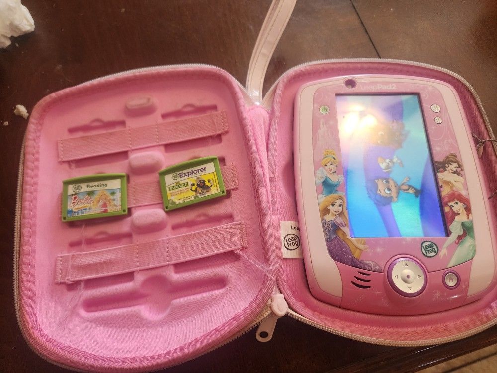 ❤️❤️LeapFrog LeapPad 2 Explorer Learning System Disney Princess Edition +3Games❤️❤️