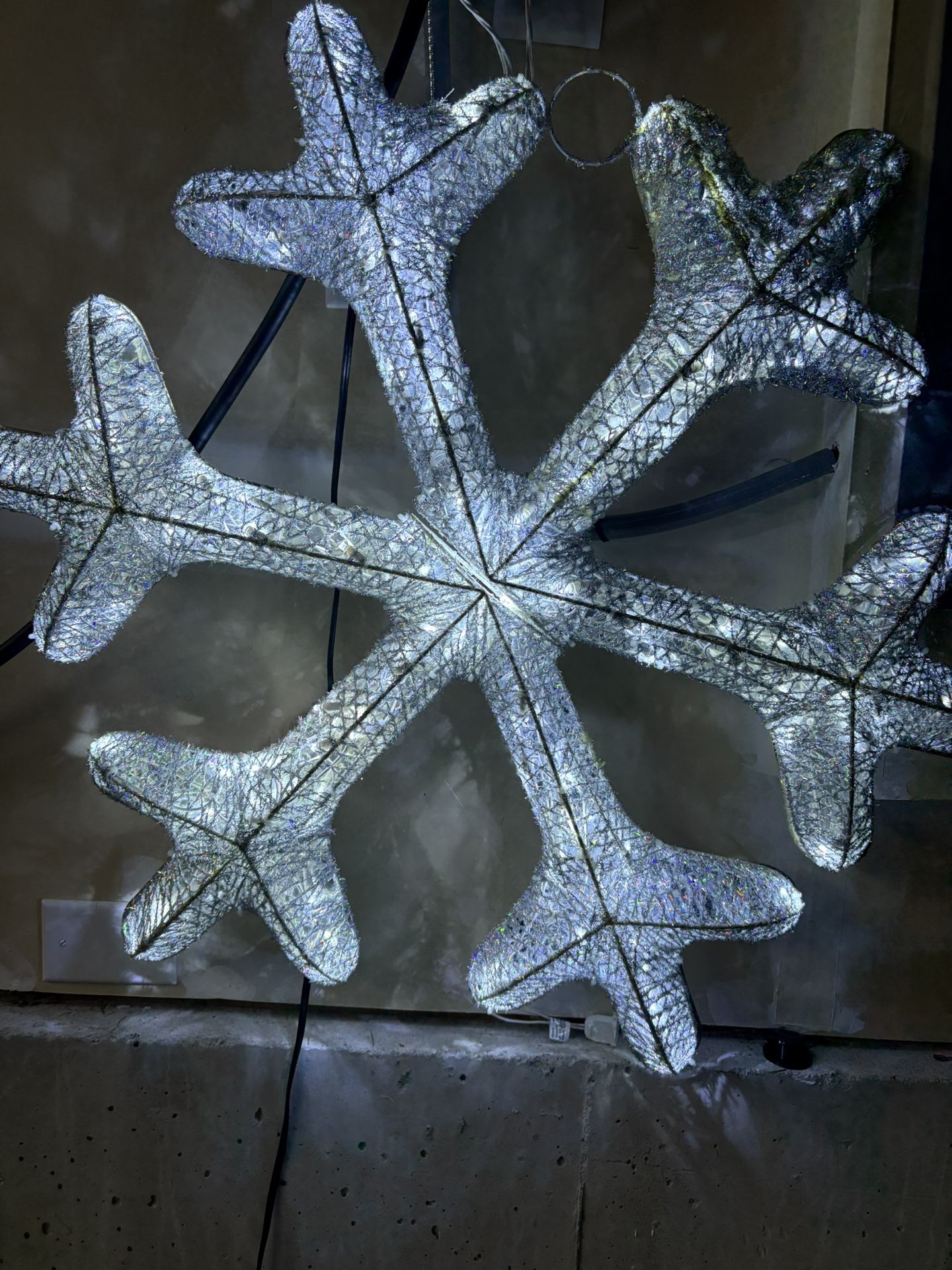 LED Light Snowflake Outdoor Christmas 36 In Cool White 