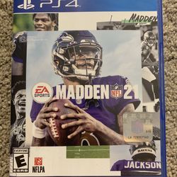 Madden 21 game for the Ps4. 30% NFLshop.com coupon included inside.