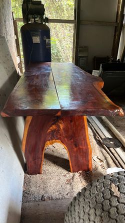 Handcrafted Live-Edge Wooden Dining Table