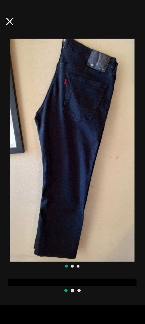🔥ONLY $35!! NEW NEVER WORN FLAWLESS 34/30 BLACK LEVIS 559 STRETCH DENIM JEANS!