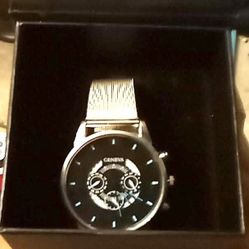Geneva Stainless Steel Quartz Watch