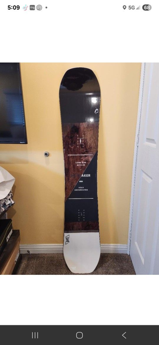 Wide Head Snowboard, Burton Ruler, Union STR Bindings