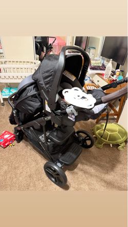 double stroller with infant carseat