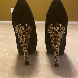 Black Spiked Heels
