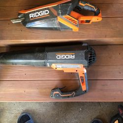 Ridgid 18 V Job site Blower + Vacumn