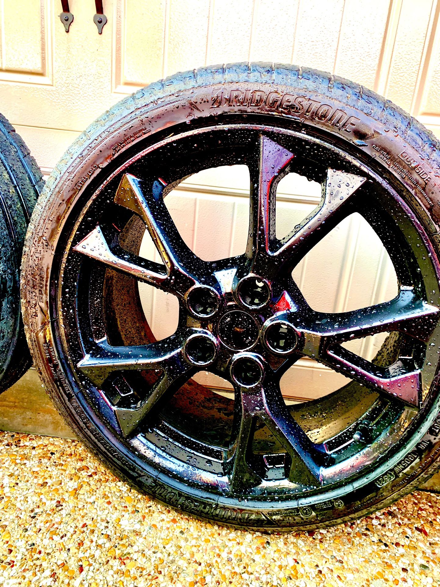 BRIDGESTONE POTENZA SPORT WHEELS 🛞 5X114.3 Bolt Pattern 255/35ZR18 TUBELESS TIRES w 80-90% Life)(great SHAPE & CONDITION:10/10)