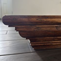 Solid oak fireplace mantle
