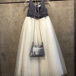 Girls/Teen Wedding/Prom Dance Dress With Purse (Size:5)