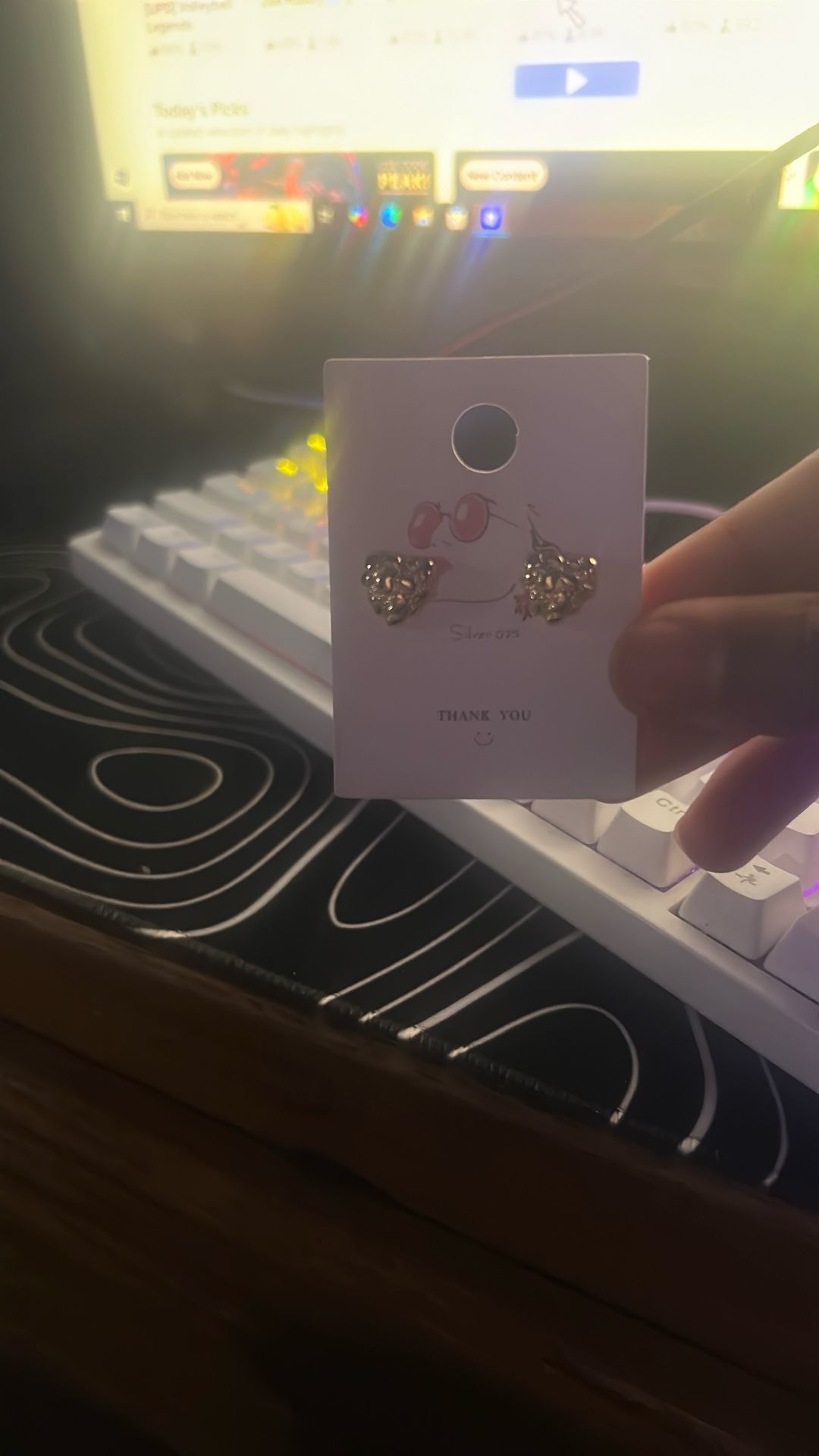 Gold Nugget Woman Stud Earrings