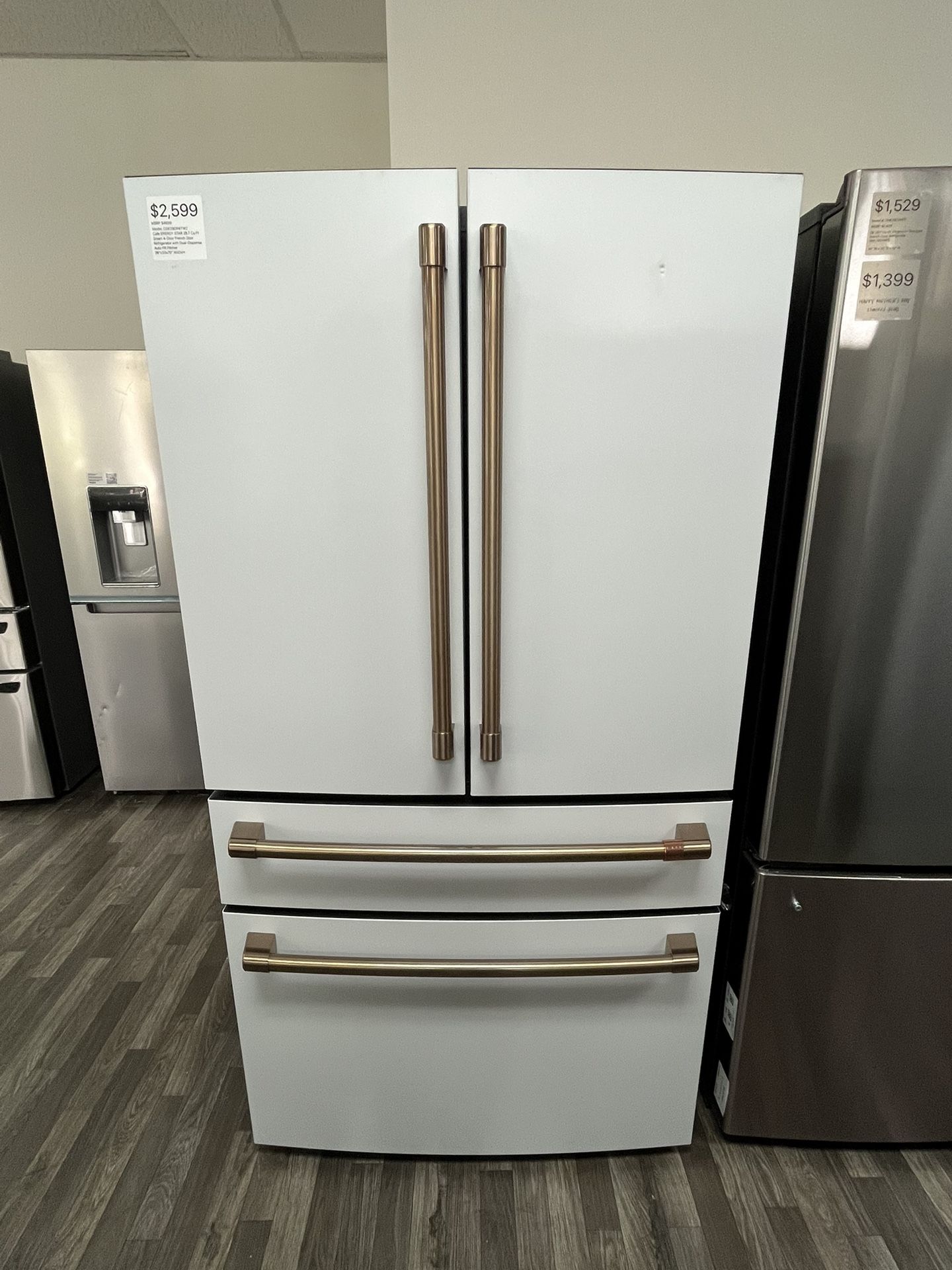 GE ENERGY STAR Cafe French Door 28.7 Cu Ft 36”W, Minimal Cosmetic Wear, 1 Yr Warranty