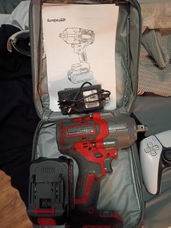 Sundpay Cordless Impact Wrench 50$ Or Best Offer! Like New! Comes With Everything In Photo.