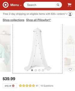 Tassel canopy for children’s room