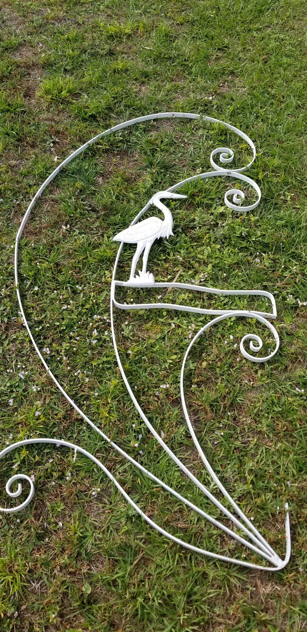 Vintage screen Door insert Florida style Crane/Heron