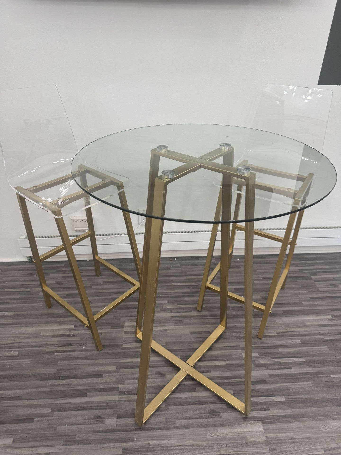 Glass Table Chair Set