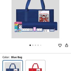 Complete Mahjong Tile Set, American Mah Jongg Sets, Beautiful Mah Jong Game Set, Mahjong Party Supplies with Color Rack & Carrying Bag Dice, for Trave