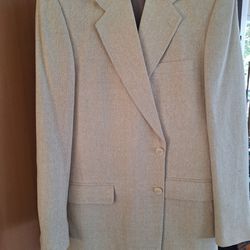 100% Silk Mens Tweed Sport Jacket 44R Like New. Estate Liquidation Sale Full Men's Wardrobe! 
