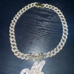 M Gold Chain 