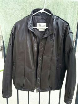 Brown leather jacket