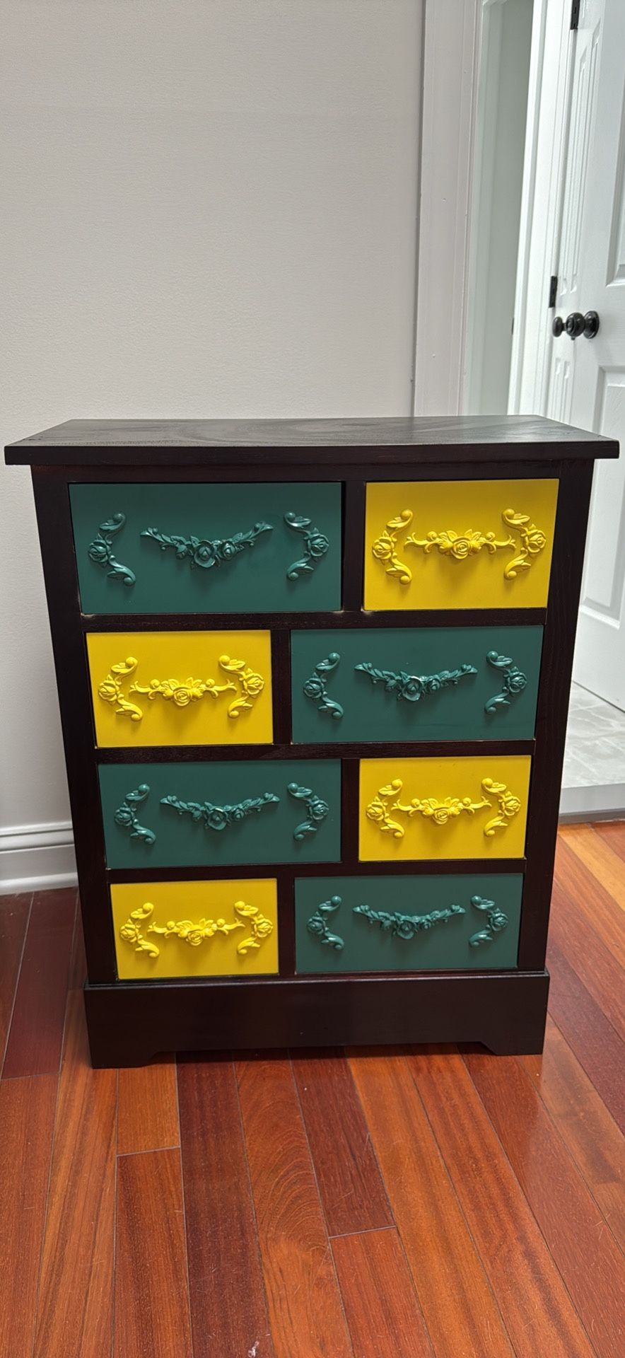 QWENG Storage Cabinet with Drawers for Bedroom, Apothecary Chest with Drawers Large, Drawer Dresser Organizer Fabric Storage Chest for Bedroom, Storag