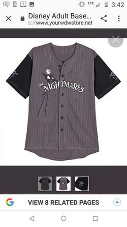 Disney Adult Baseball Shirt - The Nightmare Before Christmas Jersey XXL