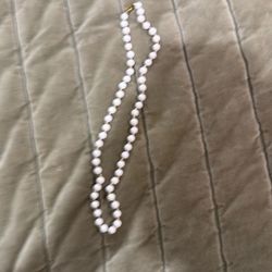 White beaded choker