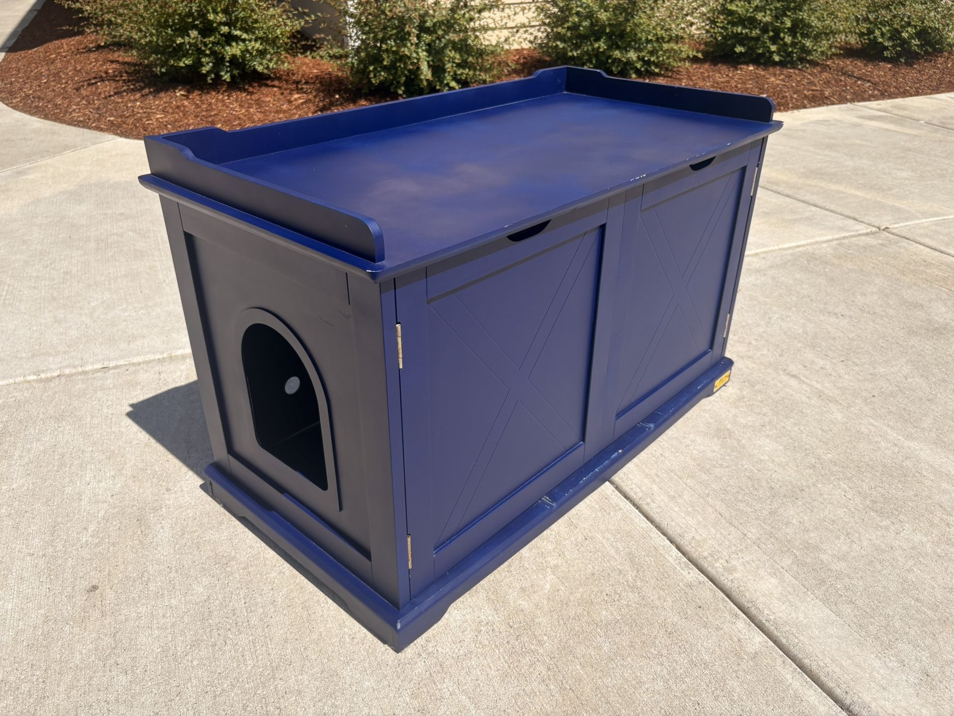 Blue Cat Box Enclosure Furniture