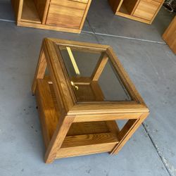 Glass Wooden Coffee Table 