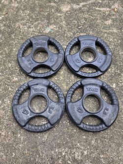 4x 2.5lb TAG Rubber Olympic Weight Plates