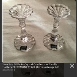 Cresmont Mikasa 8” Candlesticks