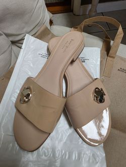 Kate Spade ♠️ NY Ferry Beige Leather Sandals Size 8.5