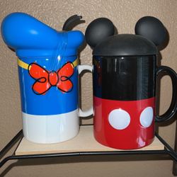 Disney  Donald Duck, Mickey Mouse Mugs With Lid