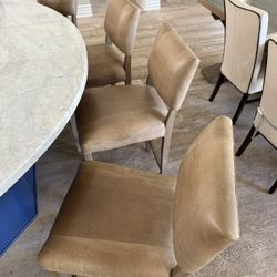 Set of 4 Leather Counter Stools 