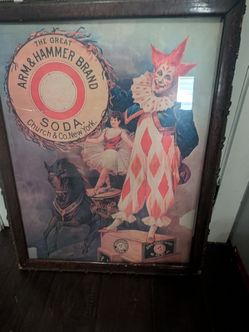 Antique Arm & Hammer Soda Framed Advertising Print