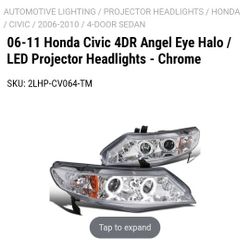 Honda Civic  2006-2011 4d Headlights 