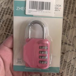 Pink lock pad lock